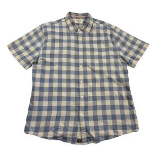 The Normal Brand  Button Up Shirt Mens L Blue Plaid Shirt Sleeve Preppy Casual